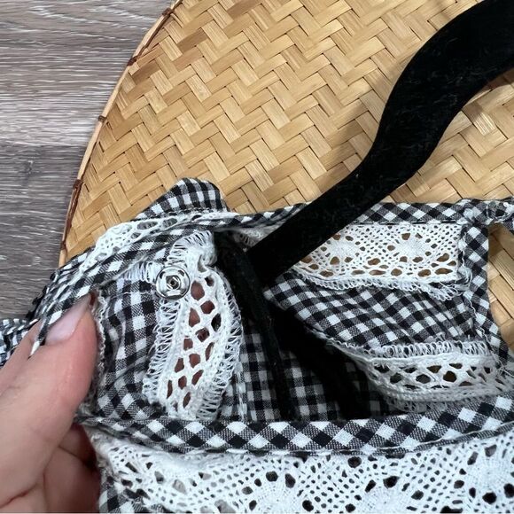 Free people sunny day embroidered shirt dress gingham‎ print - Picture 7 of 8